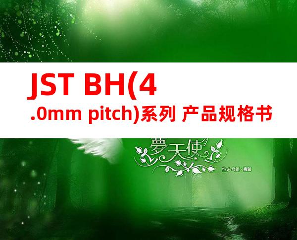 JST BH(4.0mm pitch)系列 产品规格书